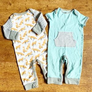 NWOT Cloud Island Fox Jumpsuit Set 3-6 Months
